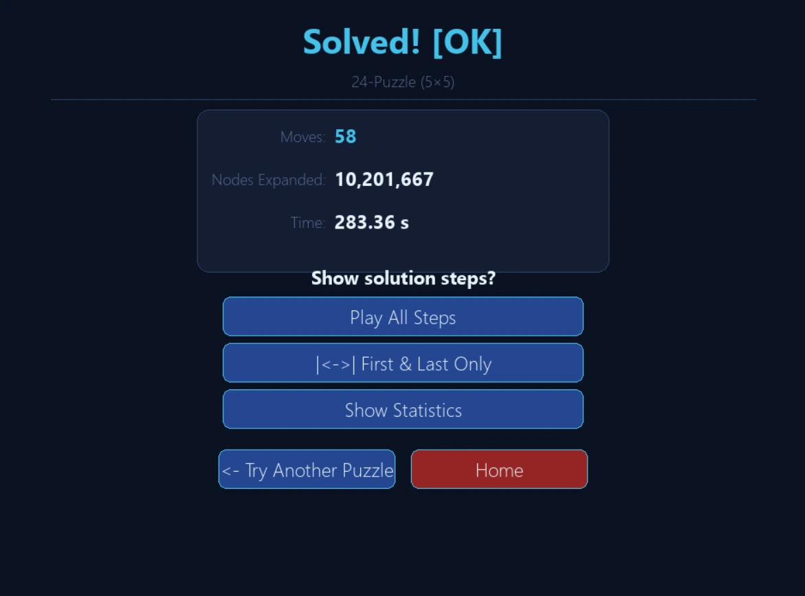 N-Puzzle Interface 3